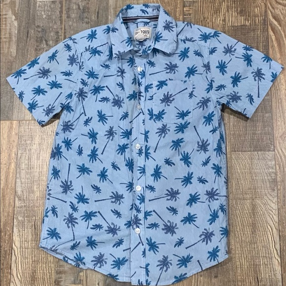 Boys Palm Tree Button Down - Picture 1 of 3